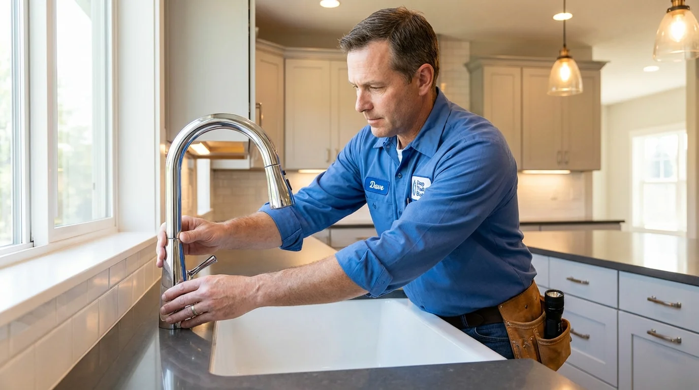 Kitchen faucet installation by Johns Plumbing LLC in Roseburg